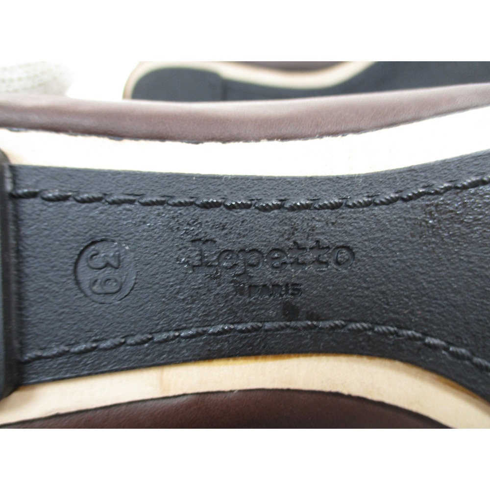 Repetto Ballet Flats 39/US size 8 Chocolate Brown Leather Square Toe French Chic - Picture 12 of 12